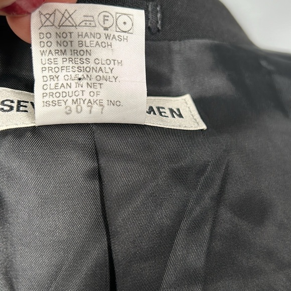 Issey Miyake Men’s Vintage Wool Cashmere Mix Mandarin Collar Blazer sz 4  US L - Picture 11 of 15